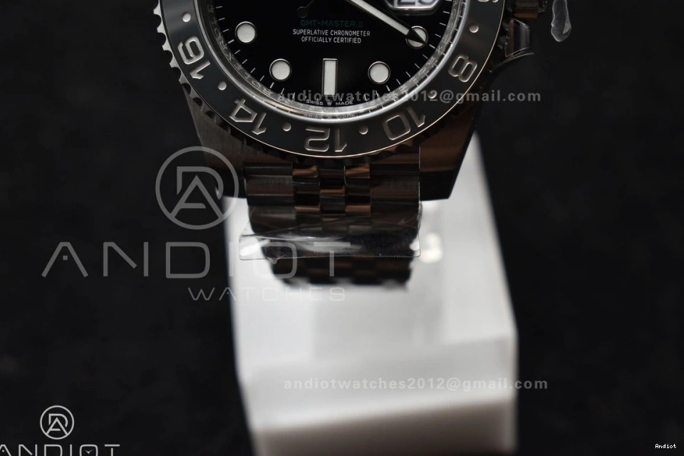 DD Jubilee FastDry Black Ceramic 1:1 Best GMT-Master Gray 878 GRNR Edition Clean Strap on 904L Steel 126710 II 0806